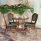 Flash Furniture Lourdes French Bistro 31.5in. Table, Black and White PE Rattan, Glass Top w/4 Stack Chairs SDA-AD641012-80-4002S-BKWH-NAT-GG - alternate 3